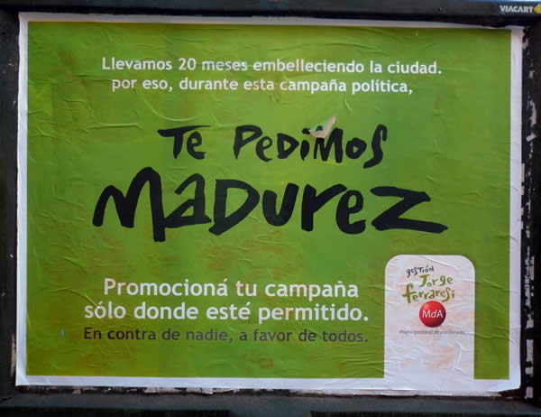 Te pedimo madurez