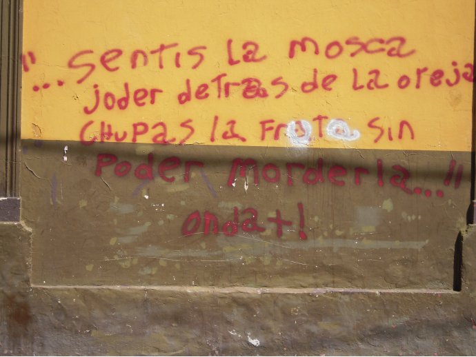 Sentís la mosca joder detrás de la oreja y chupás la fruta sin poder morderla