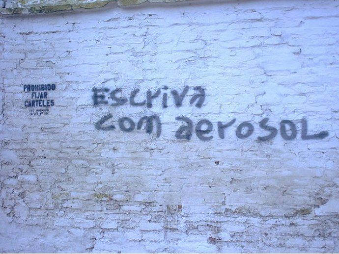 escriva con aerosol