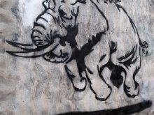 Este Elefante lo hice en Moreno, en la casa de mi hermana y es el primer graffiti de gran tamaño , espero les guste.