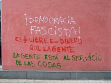 ¡DEMOCRACIA FASCISTA! ES + LIBRE EL DINERO QUE LA GENTE . LA GENTE ESTA AL SERVICIO DE LAS COSAS