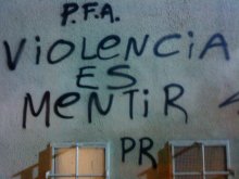Policia Federal Argentina Violencia es mentir