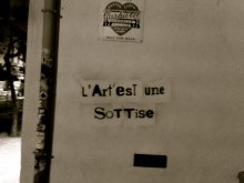 L'art est une sottise