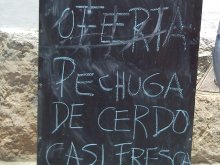 Oferta pechuga de cerdo casi fresca