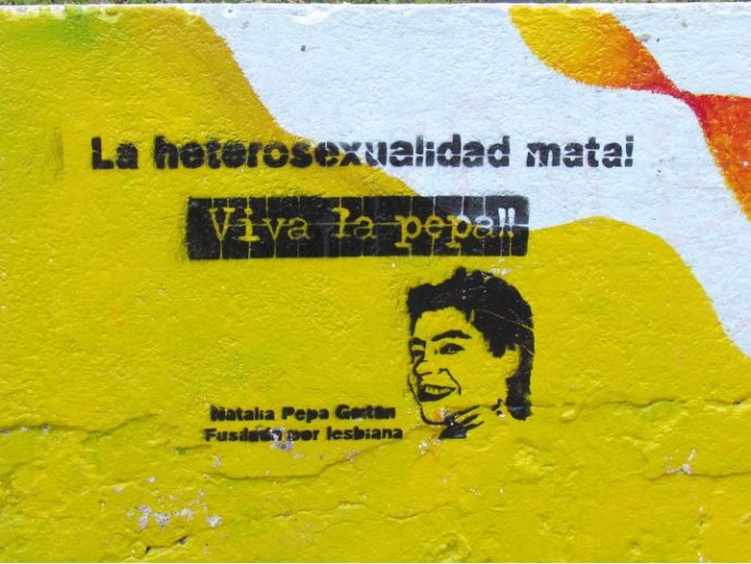 LA HETEROSEXUALIDAD MATA , AGUANTE LA PEPA! Natalia Pepa Gaitan., fusilada por lesbiana