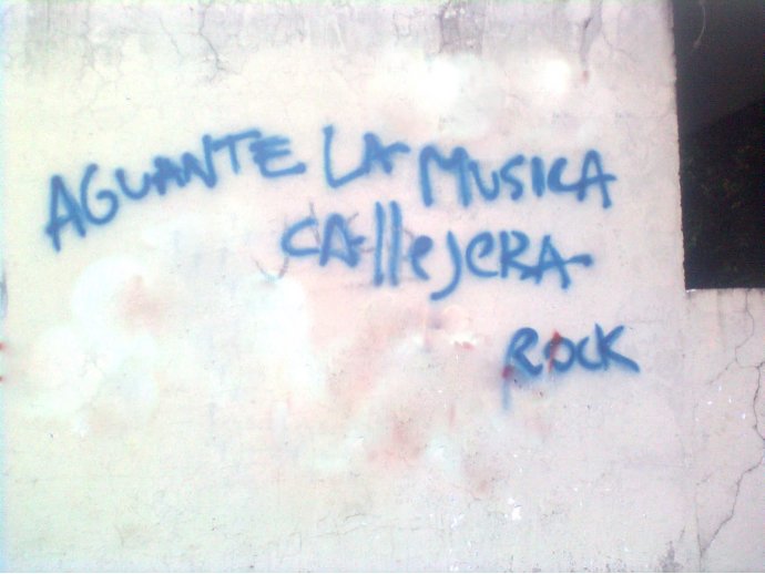 aguante la musica callejera rock