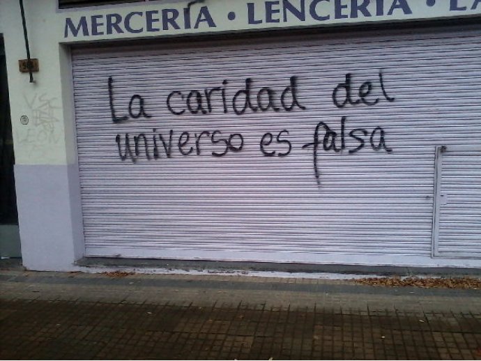 La caridad del universo es falsa