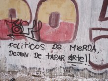 políticos de mierda, dejen de tapar arte!!