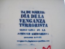 24 de marzo: Día de la Venganza Terrorista - Vanguardia de la Juventud Nacionalista