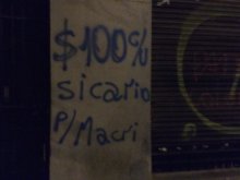 $100 c/u sicario para Macri