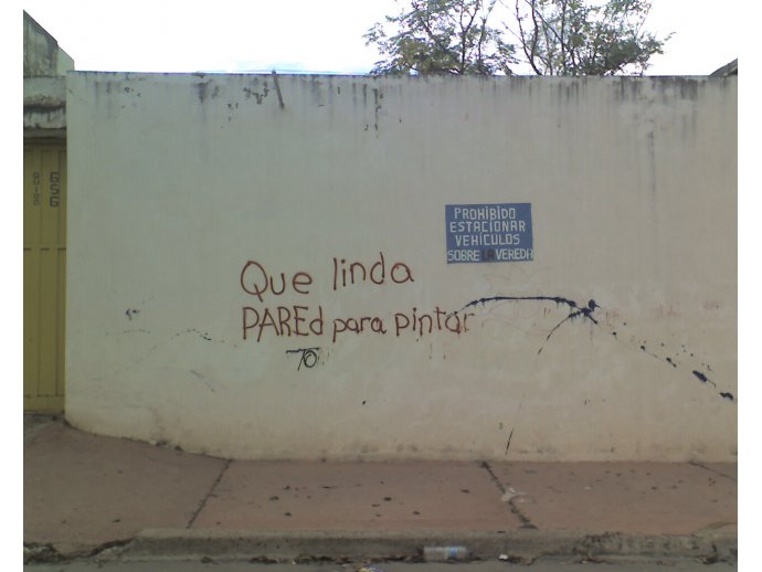 Que linda pared para pintar