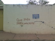 Que linda pared para pintar