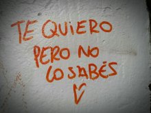 Te quiero, pero no lo sabes.