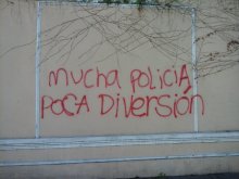 Mucha policía, poca diversión