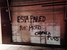 Esta pared fue moño. Chupala puto