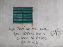 Las mentes son como los libros: solo sirven si están abiertos