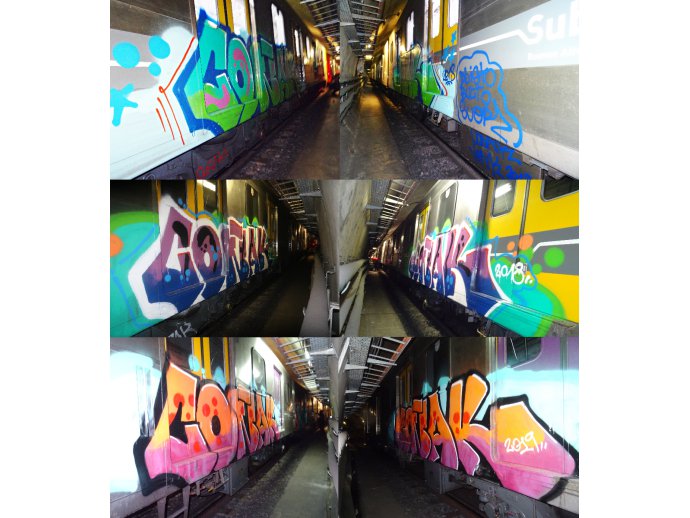 Coñak Graffiti Subte de Buenos Aires Argentina