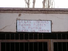 Si las lenguas flores, mi pueblo fuera un jardín