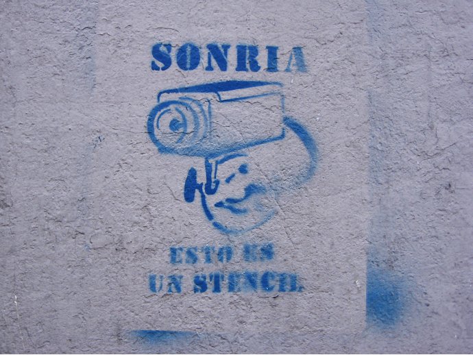 sonría esto es un stencil