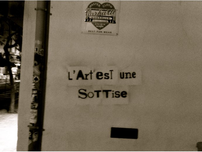 L'art est une sottise