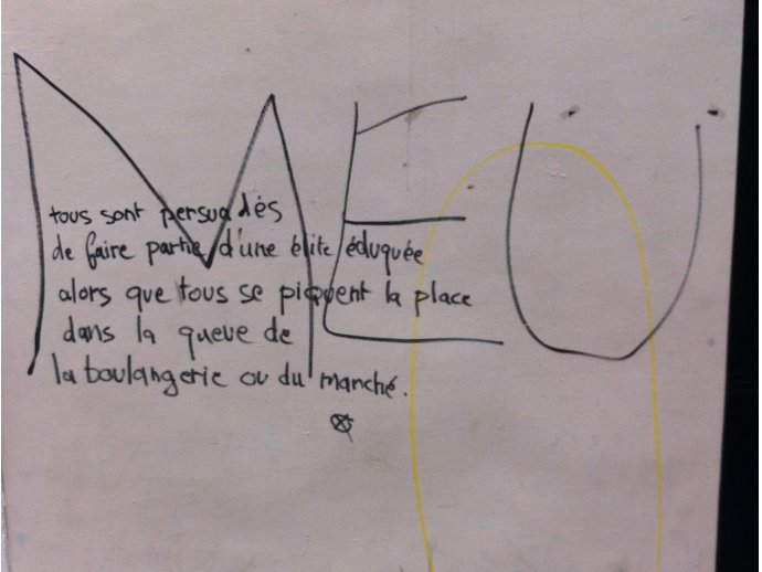 Tous sont persuadés de faire partie d'une élite éduquée alors que tous se piquent la place dans la queue de la boulangerie ou du marché