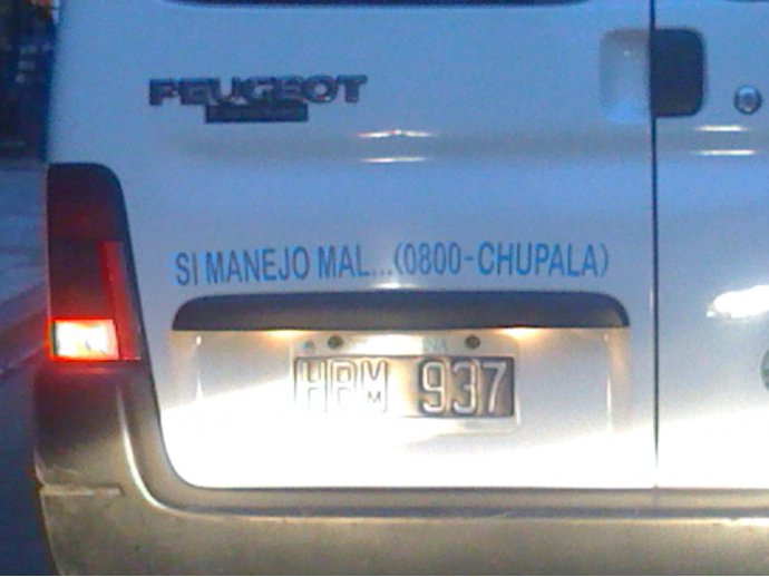 Si manejo mal 0800 CHUPALA