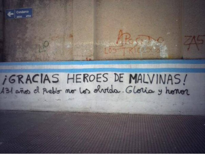 ¡Gracias Héroes de Malvinas! A 31 años el pueblo no los olvida. Gloria y honor