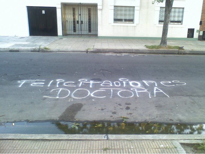 Felicitaciones Doctora