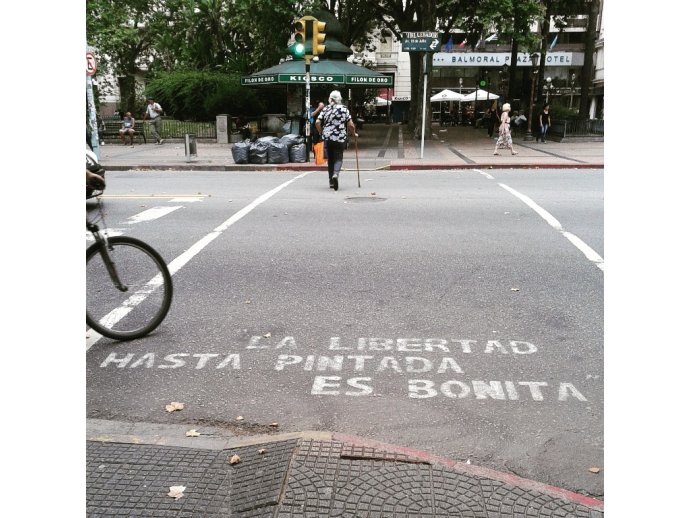 La libertad hasta pintada es bonita