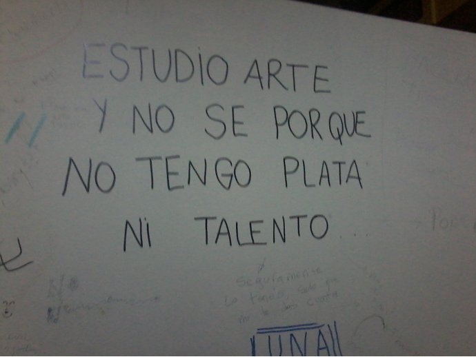 EStudio arte y no sé por qué no tengo arte ni talento.