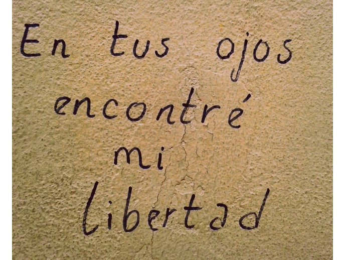 En tus ojos encontré mi libertad.