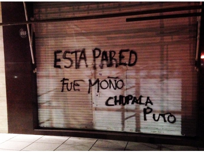 Esta pared fue moño. Chupala puto